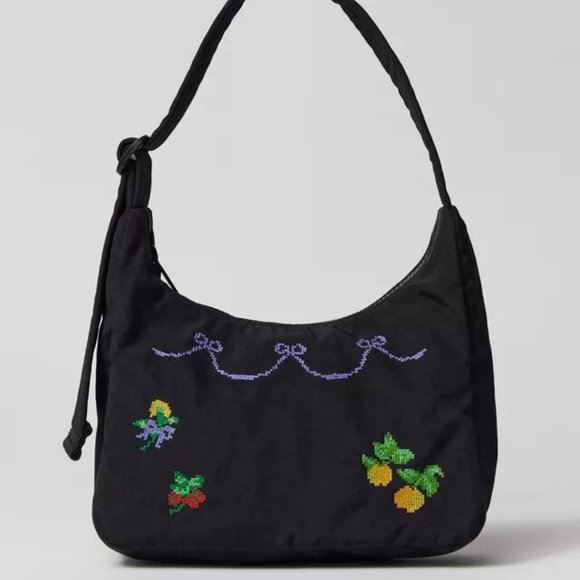 NWOT Baggu Mini Nylon Shoulder Bag - Cross Stitch - Picture 1 of 6